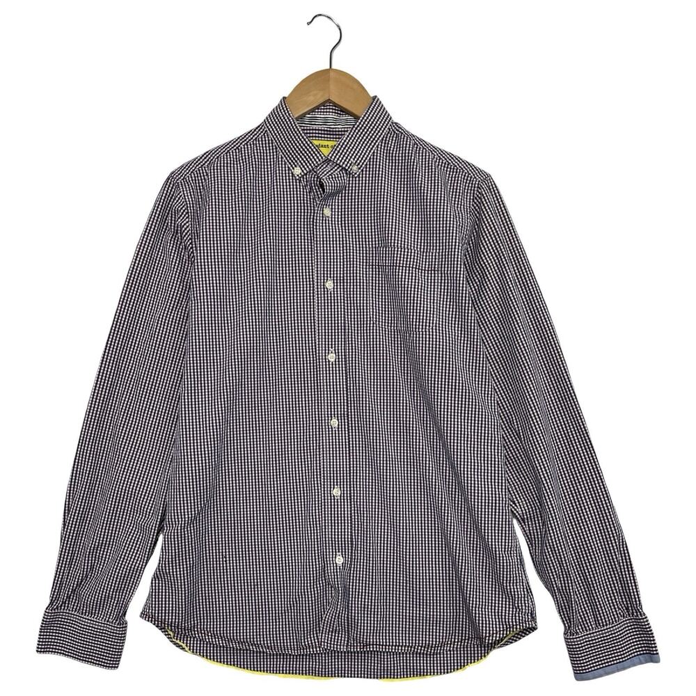Descendant Of Thieves Shirt Mens Large Purple Gingham Button Down Preppy Classic